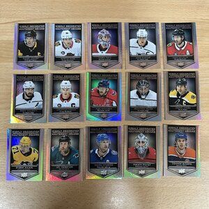 2019-20 UD TIM HORTONS HIGHLY DECORATED COMPLETE 15 Hockey CARD Insert Set